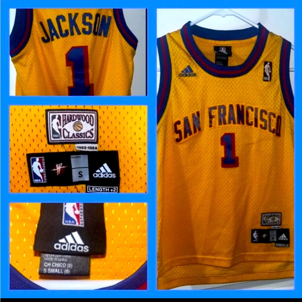 Kids throwback Warriors jersey